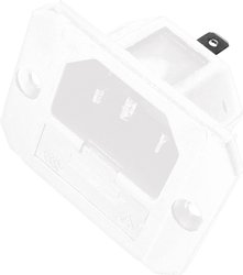 Złącze męskie IEC Kaiser C14 złącze męskie do wbudowania pionowego Łączna ilość styków: 2 + PE 6.3 A biały 750/ws 1 szt.