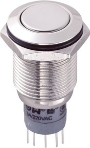 Przycisk wandaloodporny chwilowy TRU COMPONENTS LAS2GQF-22/N/P, 2 x wł/(wł), 1 szt.
