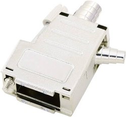 Obudowa złącza D-SUB encitech DSSK-M-09-L-K 6260-0106-01, tworzywo sztuczne, metalizowane, 180 °, 45 °, 1 szt.