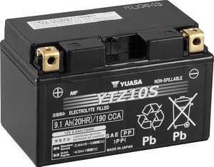Akumulator motocyklowy Yuasa YTZ10S, kwasowo-ołowiowe, 12 V, 8.6 Ah