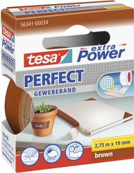tesa extra Power® Perfect taśma tekstylna — do wymagających zastosowań wewnętrznych i zewnętrznych, maksymalna siła klejenia, odporna na warunki atmosferyczne Taśma materiałowa tesa® extra Power 56341-00034-03, 1 szt.