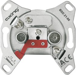 AXING BSD 21-00 -5 DB pojedyncze i rozgałęzione gniazdo linii Gniazdo antentowe Axing BSD 21-00 1 szt.