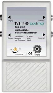 Wzmacniacz + rozdzielacz sygnału telewizyjnego, radiowego AXING TVS 14, 4 wyjścia, DVB-T