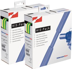 Rurka termokurczliwa bez kleju HellermannTyton HIS-PACK-4.8/2.4-PO-X-GNYE 300-30487, 2:1, od 4.80 mm do 2.40 mm, 10 m