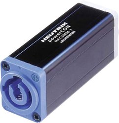 Adapter sieci zasilania złącze męskie zasilające - złącze męskie zasilające Neutrik NAC3MM  czarny  1 szt.