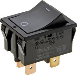 Przełącznik Panasonic AJ8W201BF, 250 V/AC, 16 A, 2 x wył/wł, zatrzask, 1 szt.