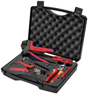 KNIPEX 97 91 04 V02 Walizka narzędziowa do fotowoltaiki do złącz solarnych MC4 (Multi-Contact)  Walizka narzędziowa z wyposażeniem Knipex  97 91 04 V02