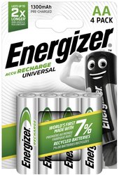 Akumulator AA/R06 Energizer Universal HR06 E301376000, NiMH, 1300 mAh, 1.2 V, 4 szt.