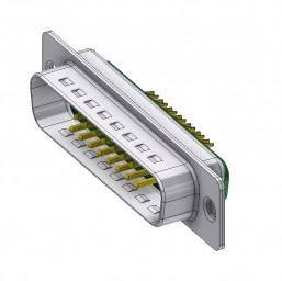 Złącze męskie D-Sub Deltron Connectors DTS 17W2 PZ/2, styki: 17, 180 °, 1 szt.