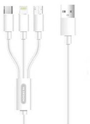 Kabel do ładowania YK-Design 3A 3 w 1 Micro USB/Lighting/typ C.  YK-S19