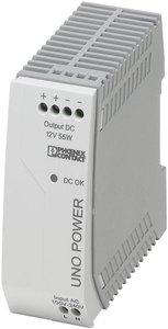 Zasilacz na szynę DIN Phoenix Contact UNO-PS/1AC/12DC/55W 2902999  12 V/DC 4.6 A 55 W Ilość wyjść:1 x