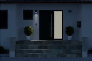 Lampa solarna kinkiet Goobay 45808, czujnik ruchu, LED 3.2 W, biała