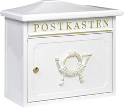 Skrzynka pocztowa Burg Wächter 12810 SYLT 1883 W blacha stalowa biały z zamkiem kluczykowym