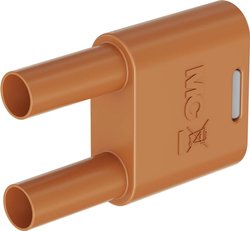 Złączka bananowa Stäubli SKS2-4N-19 66.4010-30 Średnica pinu: 4 mm Rozstaw kołków: 19 mm pomarańczowy 1 szt.