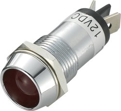 Lampka sygnalizacyjna LED TRU COMPONENTS TC-R9-86L-01-WR 1587983, 20 mcd, 12 V/DC, 14 mm