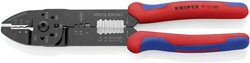 Szczypce do zaciskania KNIPEX 97 22 240 SB z wielokomponentowymi tulejami lakierowanymi na czarno 240 mm (karta SB / blister) Zaciskarka Knipex 97 22 240 SB, 0.5 do 6 mm²