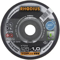 Tarcza tnąca prosta Rhodius XT24 210451 125 mm 1 szt.