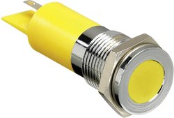 Lampka sygnalizacyjna LED APEM Q14F1CXXR12E Q14F1CXXR12E, 12 V/DC, 14 mm