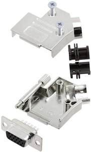 Zestaw listew żeńskich D-Sub TRU COMPONENTS TCD45ZK09HDS15K 7708956, rzędy: 3, styki: 15, 45 °, 1 szt.