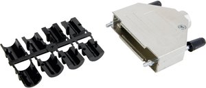 Obudowa złącza D-SUB Conec 165X02609XE 165X02609XE, metal, 180 °, 1 szt.