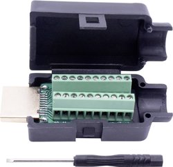 Złącze HDMI TRU COMPONENTS T1904C104, złącze męskie do wbudowania pionowego, 1 szt.
