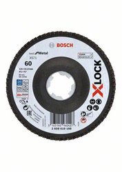 Tarcza szlifierska listkowa X571 Best for metal, kątowa, 115 mm, K 60, Fiber Tarcza lamelkowa Bosch Accessories 2608619198 1 szt.