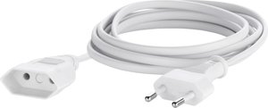Basetech BT-1899866 zasilanie przedłużacz   biały 5.00 m H03VVH2-F 2X 0,75 mm²