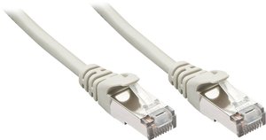 Kabel LAN LINDY 48342, 1 szt., RJ45, CAT 5e, F/UTP, 1.00 m, szary