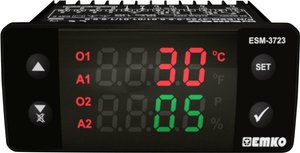 Termostat Emko ESM-3723.5.1.5.0.1/01.01/1.0.0.0 Pt100 0 do 100 °C Przekaźnik 5 A (D x S x W) 65 x 76 x 35 mm