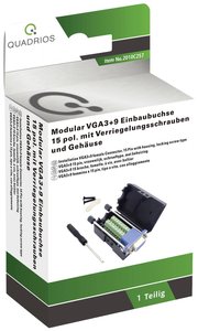 Złącze męskie VGA Quadrios 2010C257, złącze żeńskie proste, 1 zest.