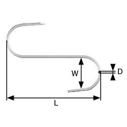 Hak  dörner + helmer 100 mm   12 szt.