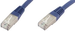 Kabel LAN econ connect F6TP0,5BL, 1 szt., RJ45, CAT 6, S/FTP, 0.50 m, niebieski