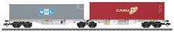 Wagon kontenerowy Märklin 47811 Podwójna platforma H0 High-Cube firmy AAE Railease