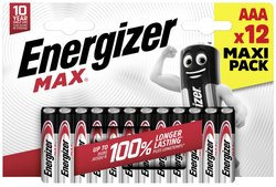 Baterie alkaliczne Energizer Max, opakowanie 12 Bateria AAA/R03 Energizer Max  1.5 V 12 szt.