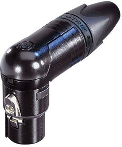 Złącze męskie XLR NC3FRX-BAG Neutrik NC3FRX-BAG złącze żeńskie kątowe Ilość styków: 3  czarny 1 szt.