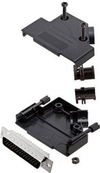 Zestaw listew męskich D-Sub TRU COMPONENTS TCD45PKP25HDP44K 7709248, rzędy: 3, styki: 44, 45 °, 1 szt.