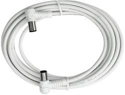 Kabel Anteny, Axing BAK 503-00 BAK 503-00, [1x złącze męskie antenowe 75 Ω - 1x złącze żeńskie antenowe 75 Ω], 85 dB, 5.00 m, biały
