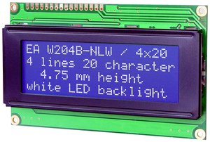 Wyświetlacz 7 segmentowy EAW204B-NLW DISPLAY VISIONS EAW204B-NLW  niebiesko-biały