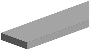 Profil prostokątny evergreen EV164, polistyren, (D x S x W) 350 x 2 x 2 mm