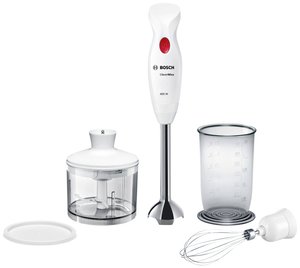 Blender ręczny 400 W metalowa stopa, zmiażdżona. CleverMixx biały/głęboka czerwień Blender ręczny Bosch Haushalt MSM24500, 400 W