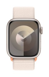 Apple Watch Series 9 GPS 41 mm Aluminiowa obudowa Starlight ze sportową pętlą Starlight Apple Watch Series 9 GPS 41 mm Obudowa aluminiowa Sport Loop Gwiezdne światło