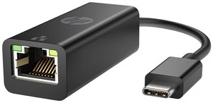 Adapter Ethernet HP USB-C® - RJ45 Adapter G2   Rodzaj urządzenia: adapter sieciowywspółczynnik kształtu: ZewnętrznyTyp interfejsu (typ magistrali): USB-C®Porty: Gigabit Ethernet x 1Wymiary (szerokość x głębokość x wysokość): 18 cm x 2,06 cm x 1,65 cm Waga