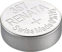 Bateria guzikowa, srebrowo-tlenkowa Renata 357, 1,5V,190 mAh
