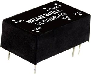 Moduły przetwornicy MEANWELLL DC/DC serii SLC03DIP/DIL16 Obudowa Pojedyncze wyjście Stosunek napięcia wejściowego: 2:1 Moc: 3W regulowana Moduł przetwornicy DC/DC Mean Well SLC03C-05 SLC03C-05, 3 W, 600 mA, 1 szt.