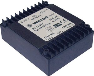 Transformator niskoprofilowy Weiss Elektrotechnik 14VA 2X12V/583mA