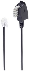 Shiverpeaks BASIC-S Wtyk TAE N na wtyk Western 6/2, z mostkiem, 10 m Fax kabel Shiverpeaks BS70120-6/2, 1 szt.