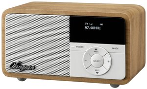 Radio Sangean DDR-7X DAB+, UKW blokada klawiszy, wielokrotne ładowanie drewno (jasny)