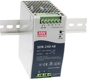 Zasilacz na szynę DIN Mean Well SDR-240-24, 24 V/DC, 10 A, 240 W