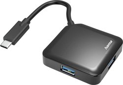 Hub Multiport USB-C® USB 3.2 Gen 2 (USB 3.0) Hama  4 Porty  czarny