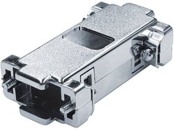 Obudowa adaptera D-SUB econ connect AG9/9M, tworzywo sztuczne, metalizowane, 180 °, 1 szt.